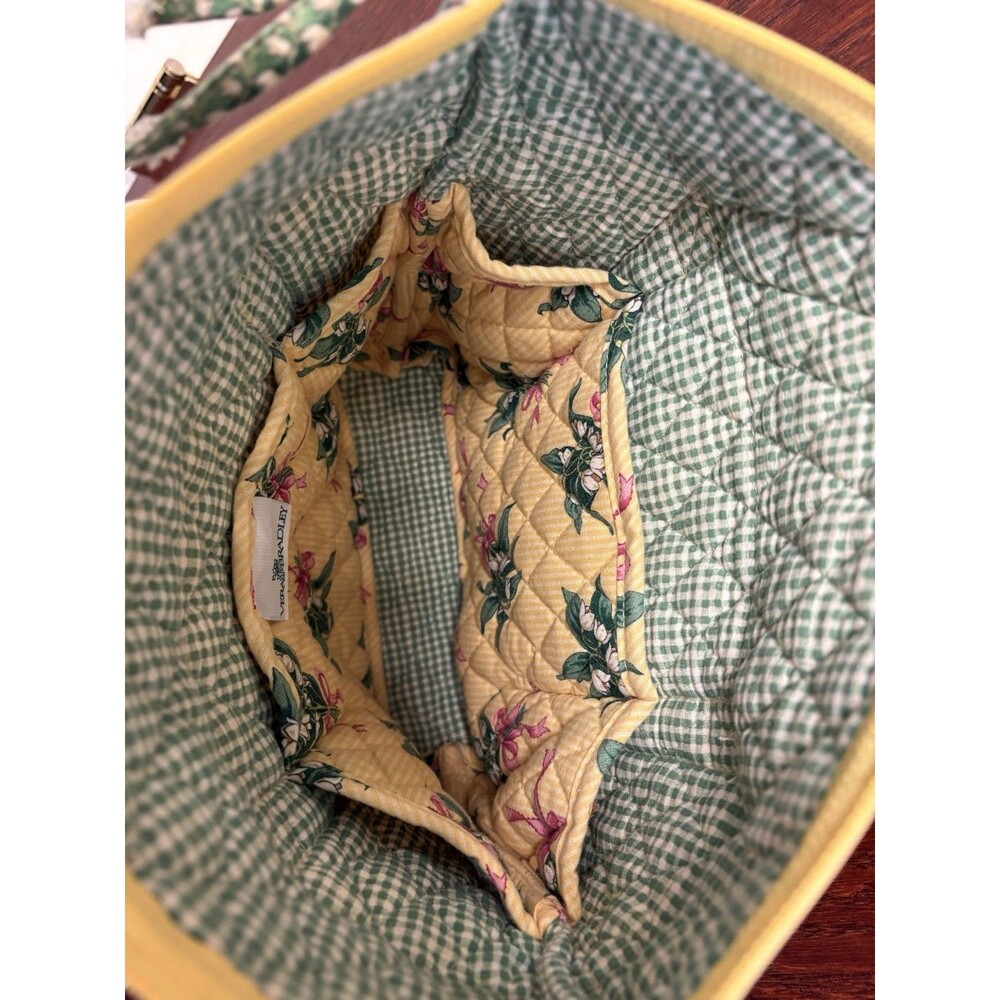 Vintage Vera Bradley Villager Tote Hope Yellow Floral Retired Quilted Bag - Picture 8 of 12